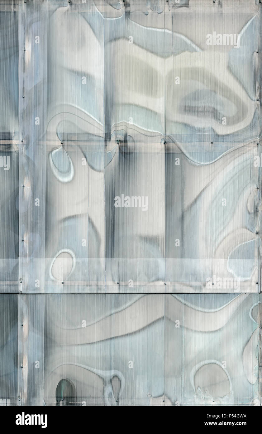 Texturierte Oberfläche Hintergrund. transparente Kunststoffabdeckung auf der Straße windows Stockfoto