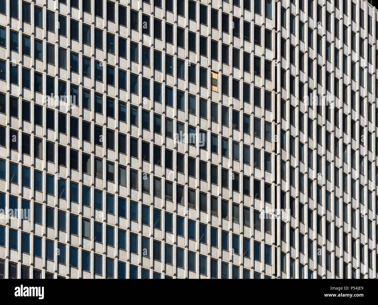 Reihen von Windows auf der Fassade der MetLife Gebäude über Grand Central Terminal in Midtown Manhattan, New York City, USA Stockfoto