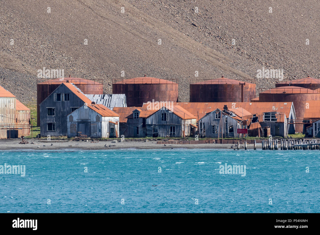 Das verlassene Stromness Walfangstation, South Georgia Island, British Overseas Territories Stockfoto