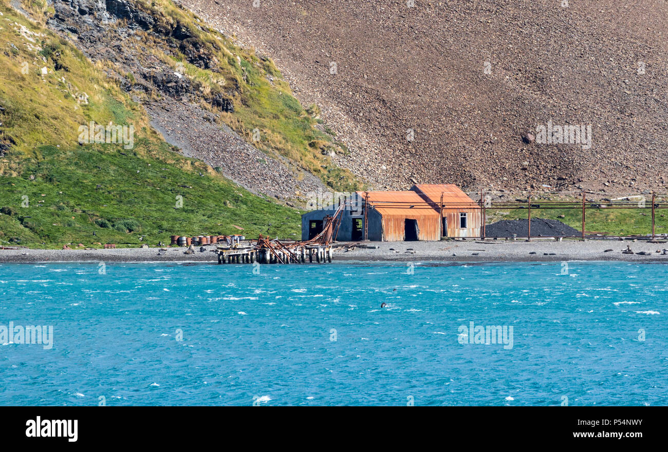 Das verlassene Stromness Walfangstation, South Georgia Island, British Overseas Territories Stockfoto