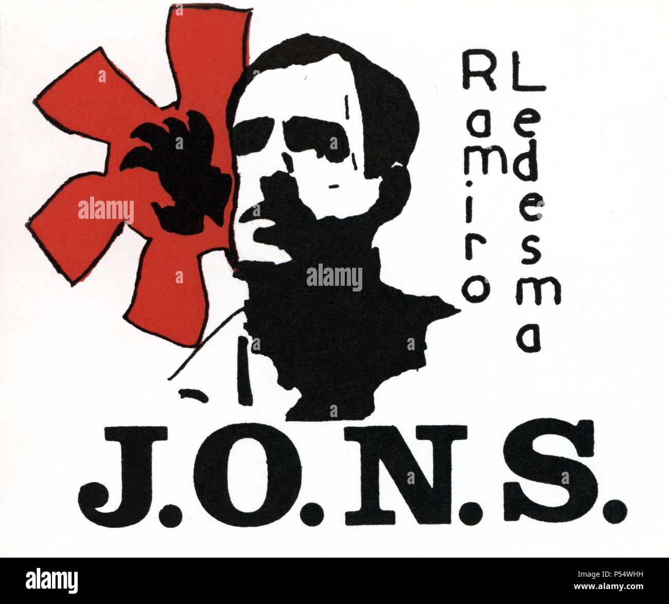 Kartell de Propaganda Política de las J.O.N.S. Stockfoto