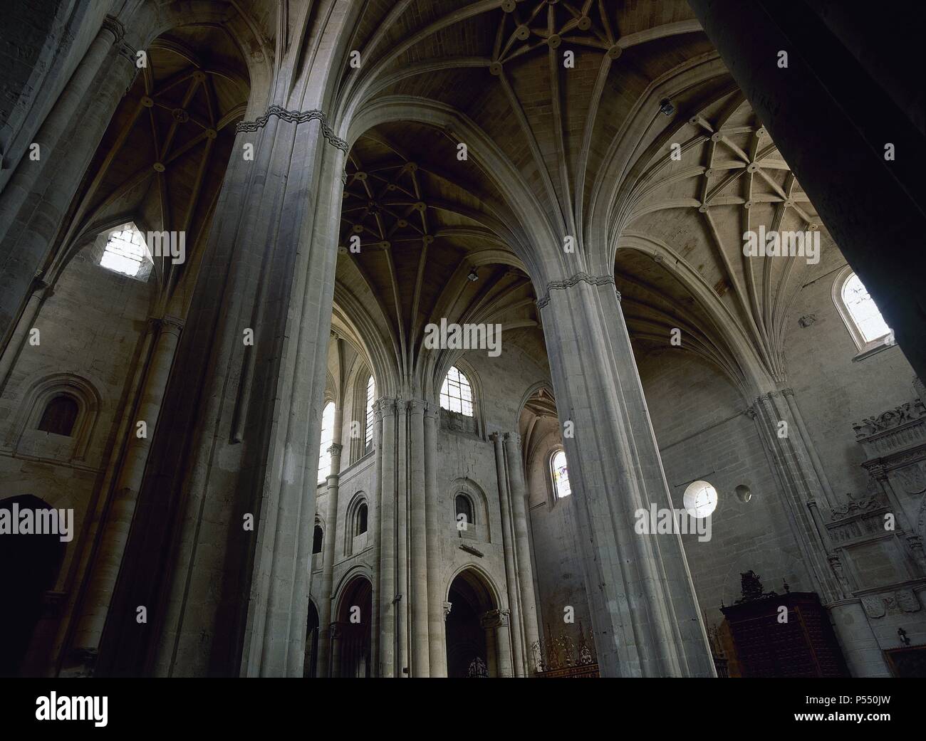 Spanien. Santo Domingo De La Calzada. Kathedrale. Innenraum. Spätgotik. 14.-15. Jahrhundert. Stockfoto