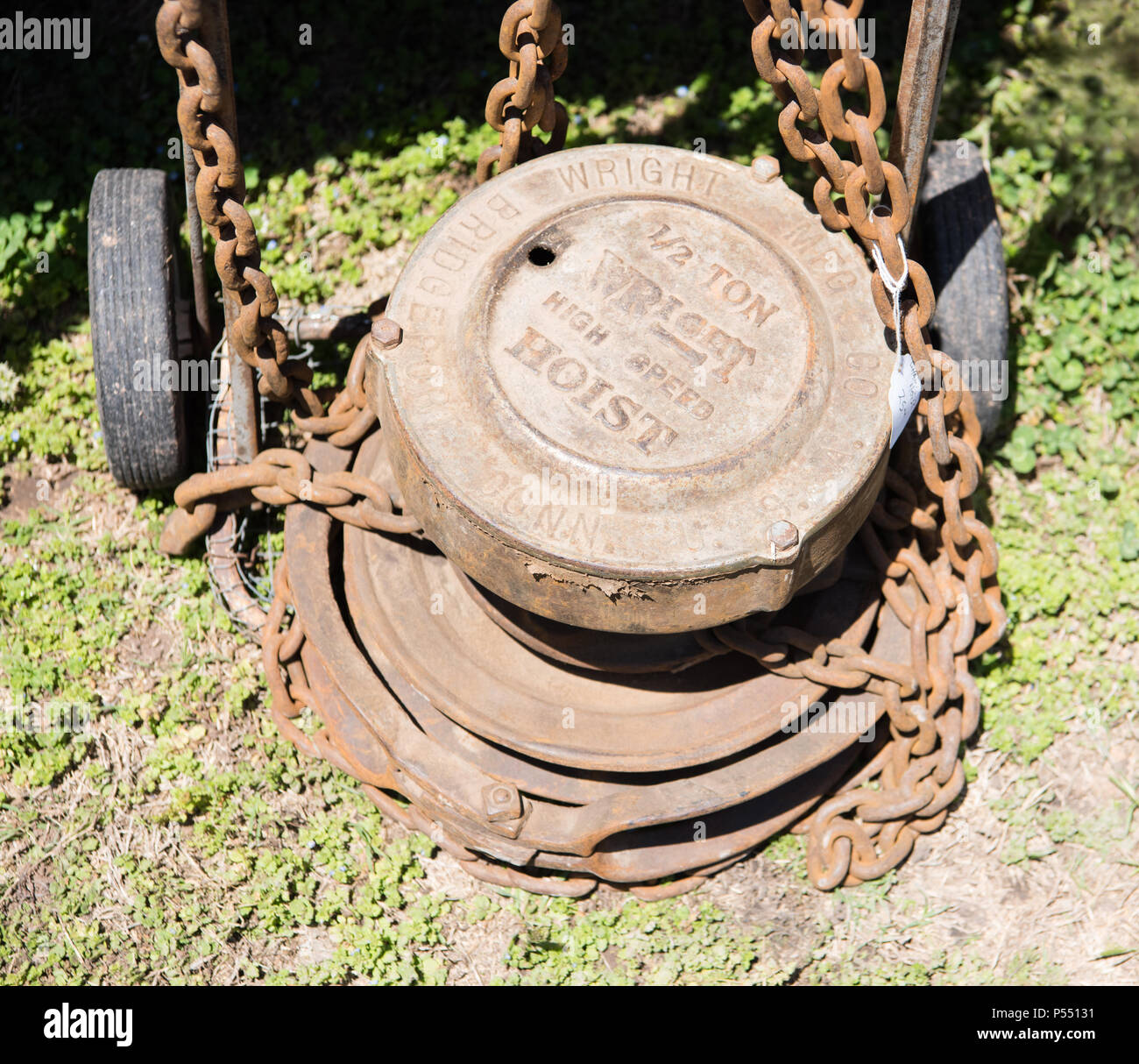 Vintage high speed hoist Stockfoto
