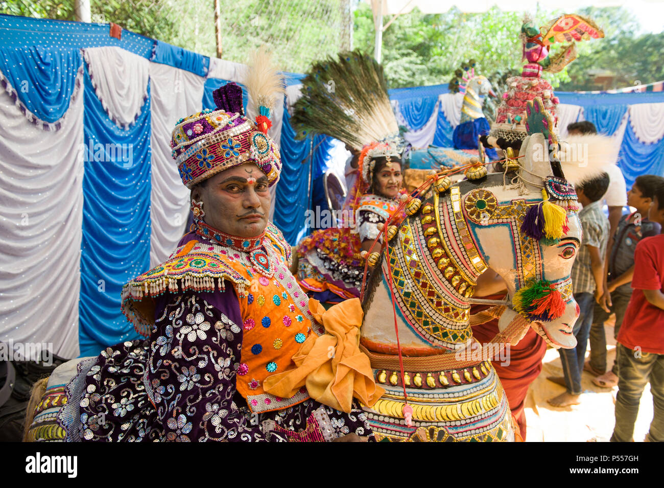 AUROVILLE, Indien - 4. März 2018: Sangamam Festival. Stockfoto