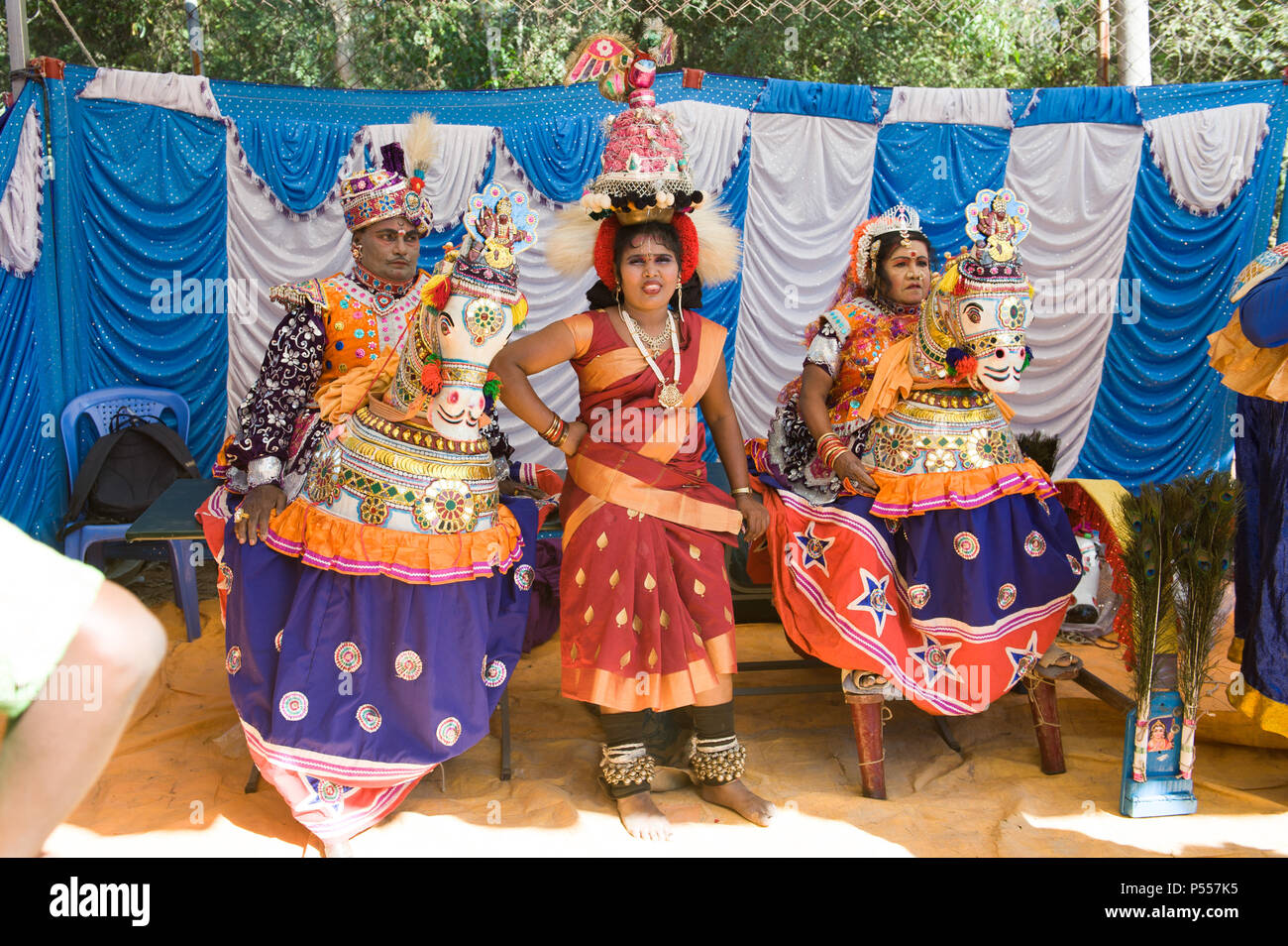 AUROVILLE, Indien - 4. März 2018: Sangamam Festival. Stockfoto