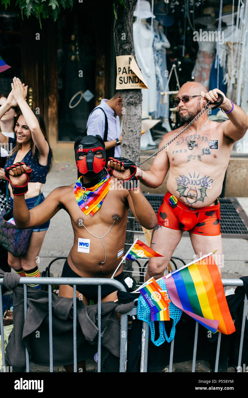 An der New York Pride Parade am 24. Juni 2018 übernommen. Credit: Shauna Hundeby/Alamy leben Nachrichten Stockfoto