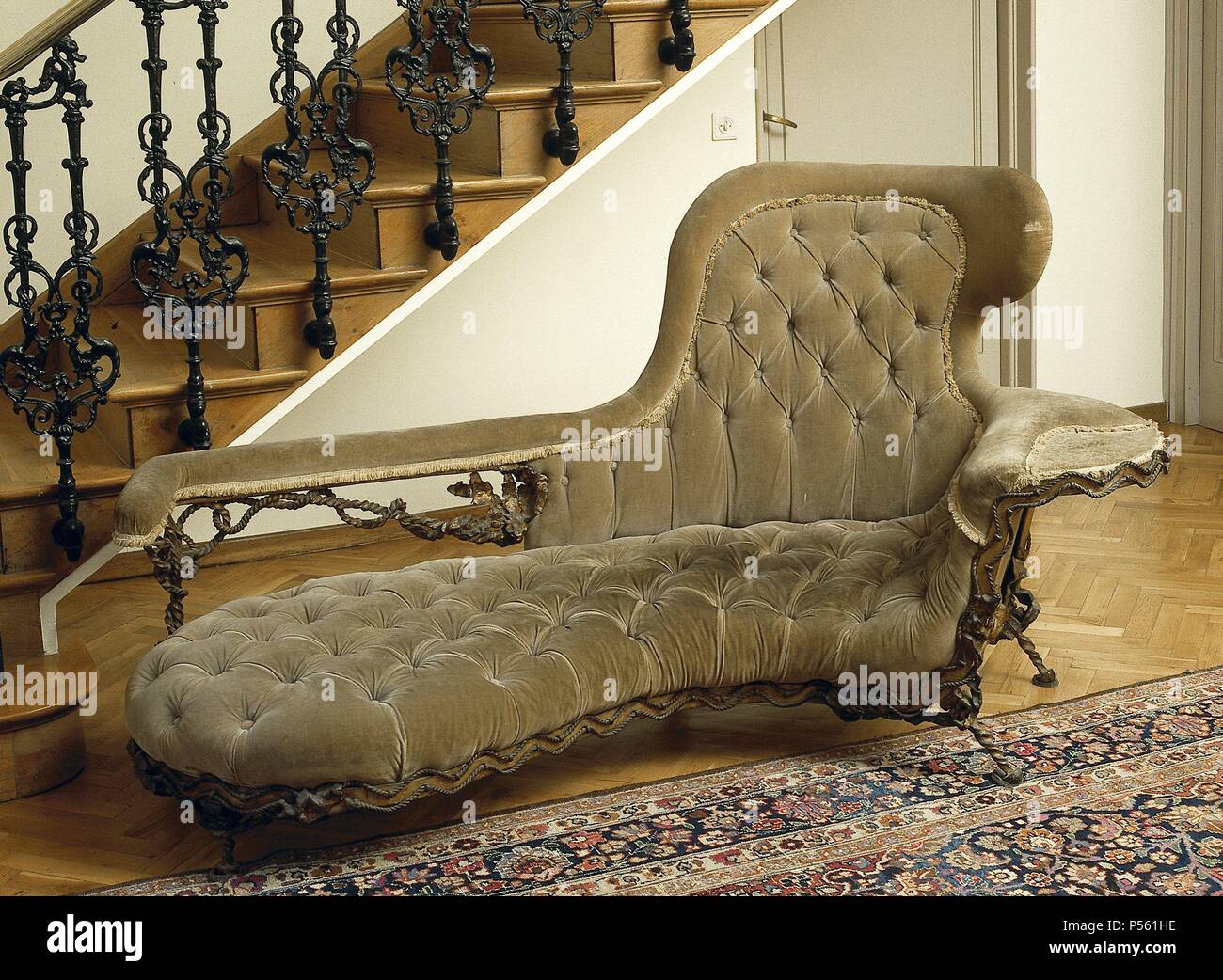 Chaise Longe, Palau Güell. Stockfoto