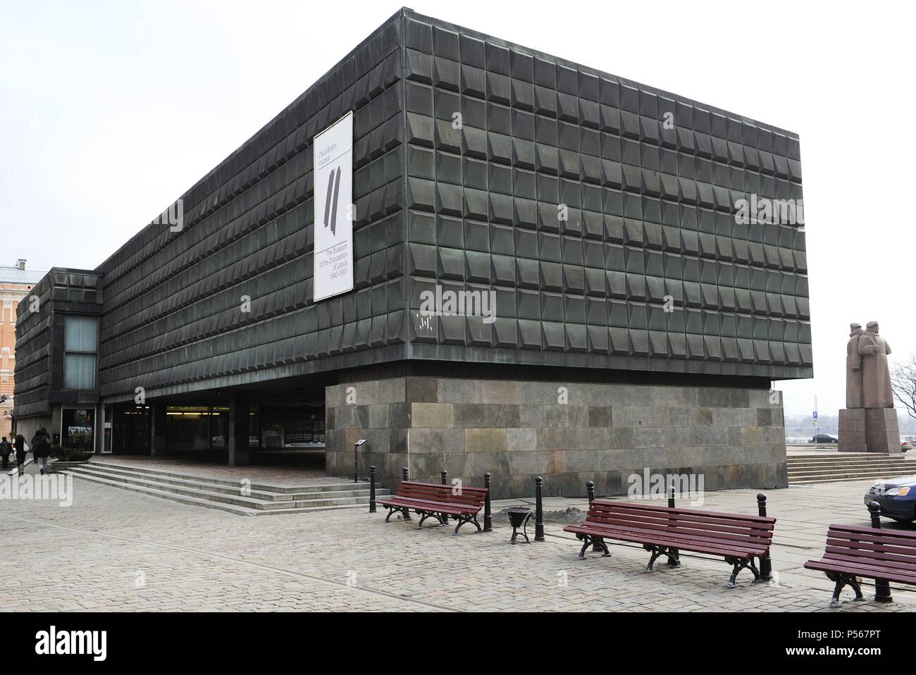 Lettland. Riga. Museum der Besetzung Lettlands 1940-1991. Gebäude wurde 1971 von Gunnar Birkerts gebaut. Stockfoto