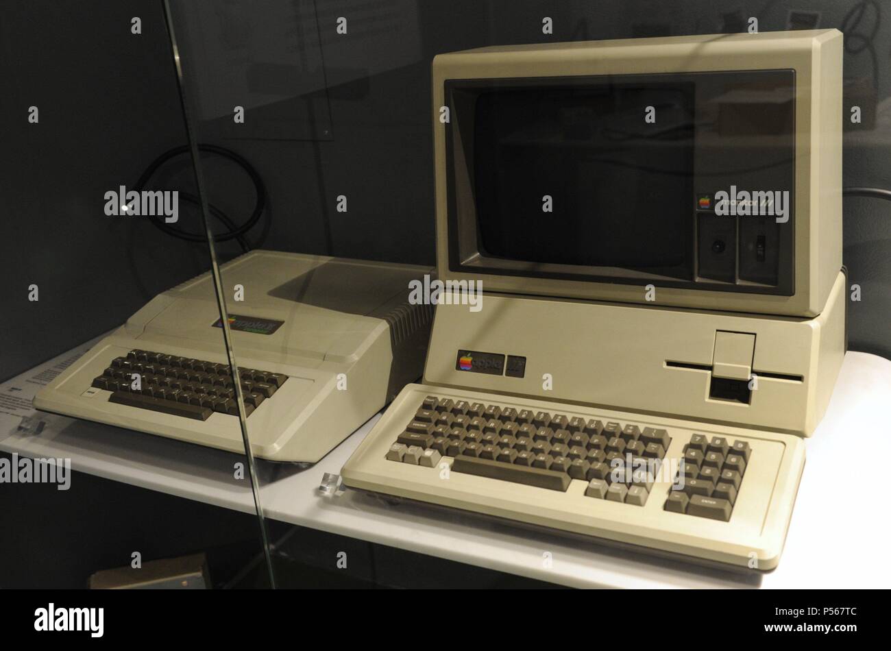 Computer. MAC-Modell. Der frühen 80er Jahre. des 20. Jahrhunderts. Nationalmuseum der Wissenschaft und Technik Leonardo Da Vinci. Mailand. Italien. Stockfoto