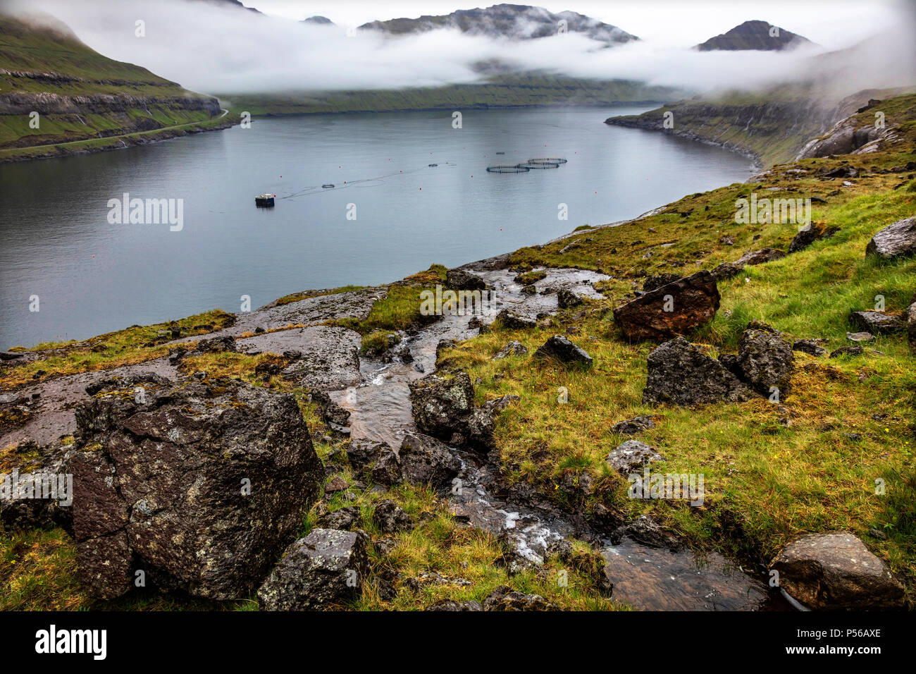 Schöne Aussicht auf den Färöer Inseln Stockfoto