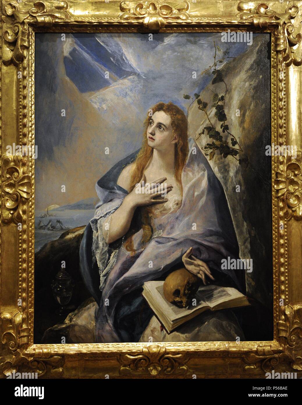 El Greco (1541-1614). Kretischen Maler. Die reuige Magdalena, 1576-1577. Museum der bildenden Künste. Budapest. Ungarn. Stockfoto