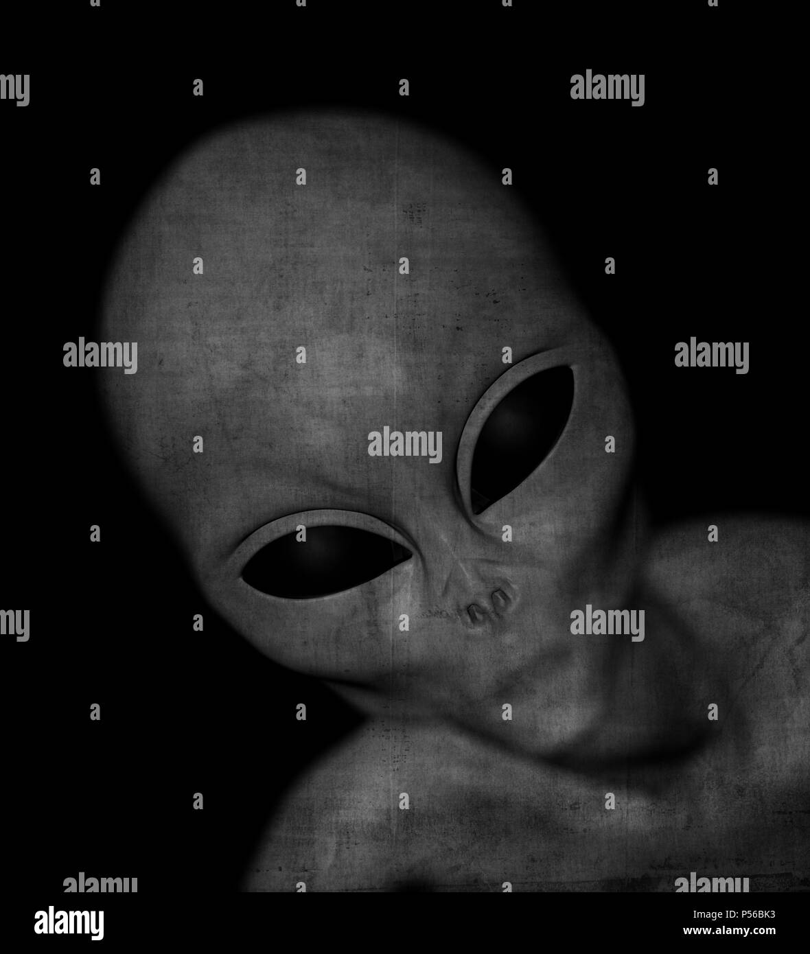 3D-Render eines grunge Style alien Abbildung Stockfoto