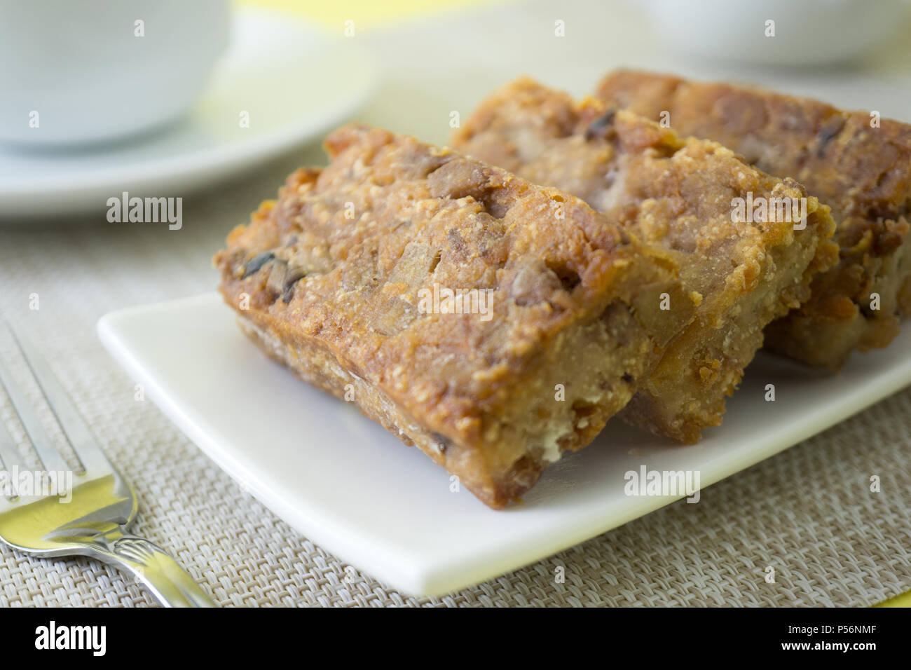 Chinesische hausgemachte yam Kuchen Stockfoto