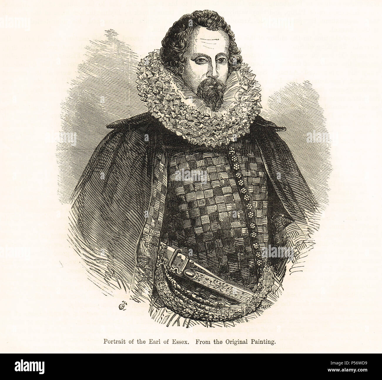 Robert Devereux, 2nd Earl of Essex, englischer Adeliger und Liebling der Elizabeth I. Stockfoto