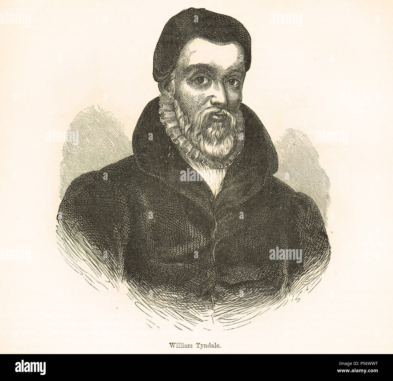 William Tyndale, führende Persönlichkeit in der Protestantischen Reformation, die Bibel ins Englische übersetzt. Stockfoto