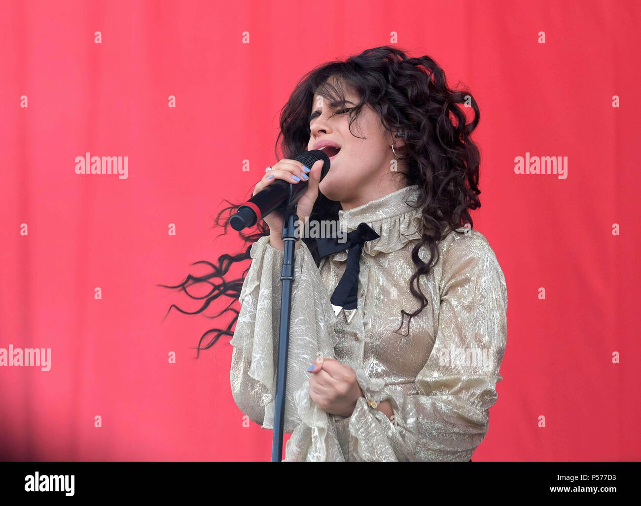 Isle of Wight Festival Tag 4-24. Juni 2018. Camila Cabello auf der Bühne, Newport, IOW Credit: Dawn Fletcher-Park Credit: Dawn Fletcher-Park/Alamy leben Nachrichten Stockfoto