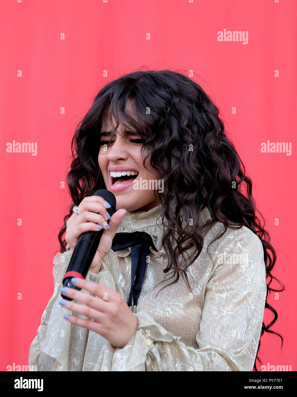 Isle of Wight Festival Tag 4-24. Juni 2018. Camila Cabello auf der Bühne, Newport, IOW Credit: Dawn Fletcher-Park Credit: Dawn Fletcher-Park/Alamy leben Nachrichten Stockfoto