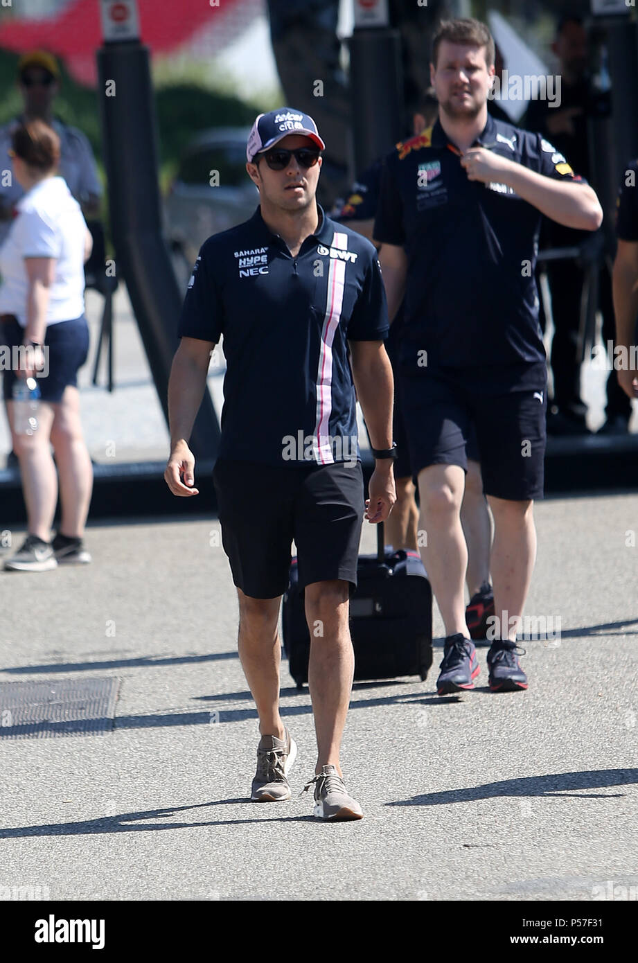 21.06.2018, Circuit Paul Ricard, Le Castellet, Formel 1 PIRELLI GRAND PRIX DE FRANCE 2018, 22. - 24.06.2018, im Bild Sergio Perez (MEX #11), Sahara Force India F1 Team Foto: Cronos/Hasan Bratic Stockfoto