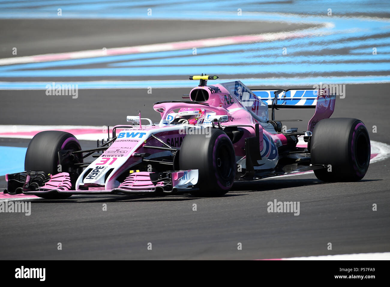 22.06.2018, Circuit Paul Ricard, Le Castellet, Formel 1 PIRELLI GRAND PRIX DE FRANCE 2018, 22. - 24.06.2018, im Bild Esteban Ocon (FRA, 31), Sahara Force India Formula One Team Foto: Cronos/Hasan Bratic Stockfoto