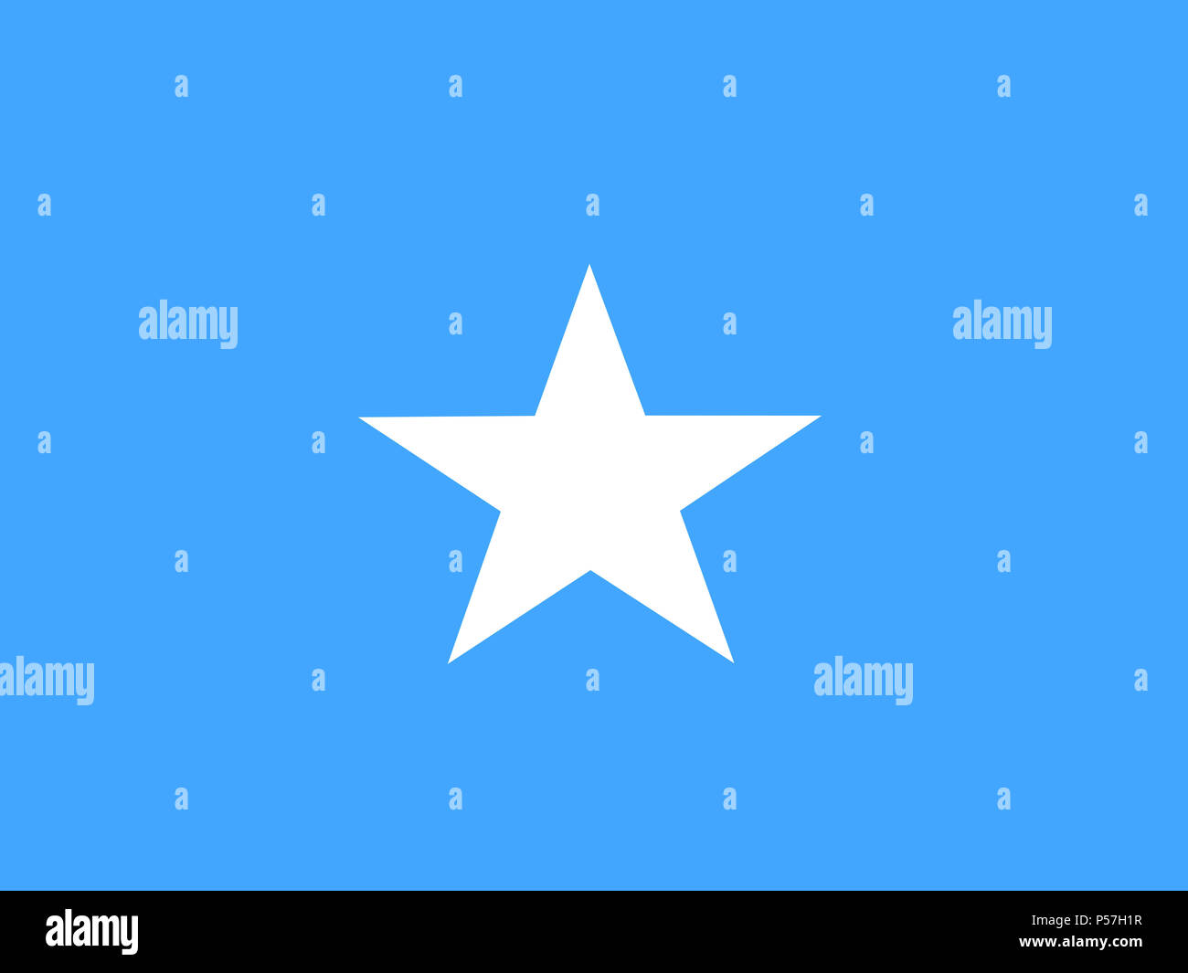 Offizielle Nationalflagge von Somalia Stockfoto