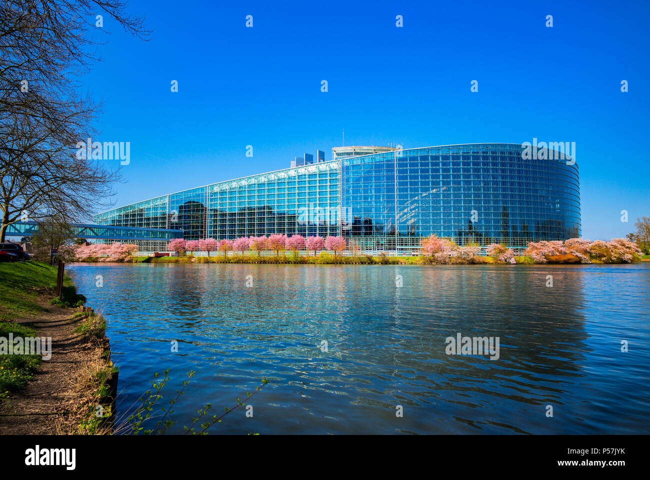 Straßburg, das Europäische Parlament, Gebäude Louise Weiss, Ill, Elsass, Frankreich, Europa, Stockfoto