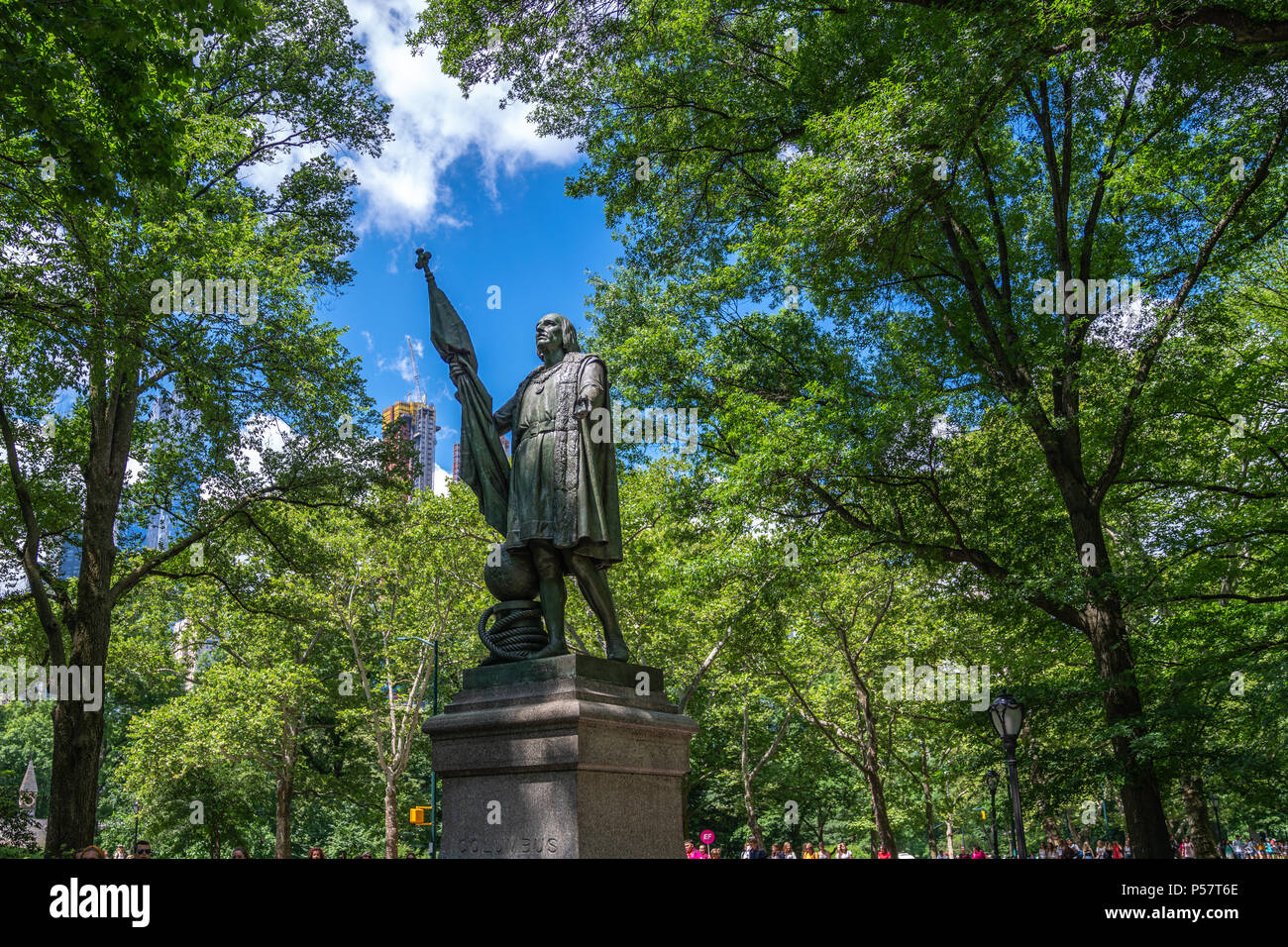 NEW YORK, USA. Italienische Explorer, Navigator und kolonisator Christopher Columbus (namens Cristóforo Colombo in Italienisch und Cristóbal Colón in Spanisch) Stockfoto