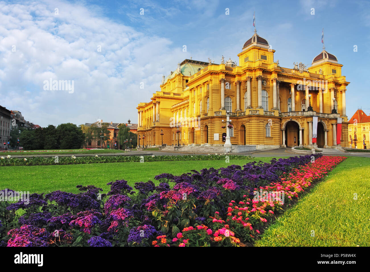 Kroatisches Nationaltheater Zagreb Stockfoto