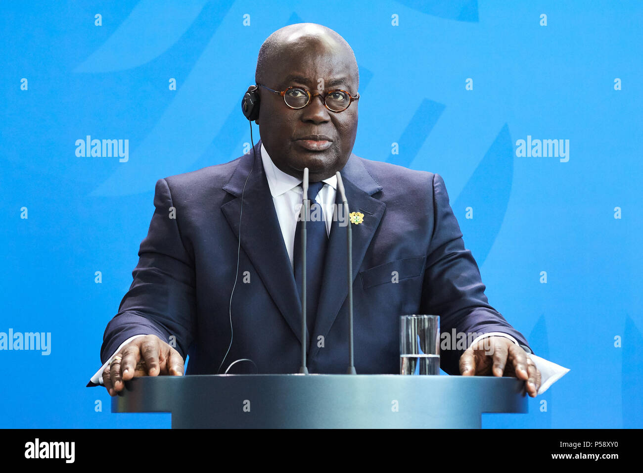 Berlin - der Präsident der Republik Ghana Nana Addo Dankwa. Stockfoto