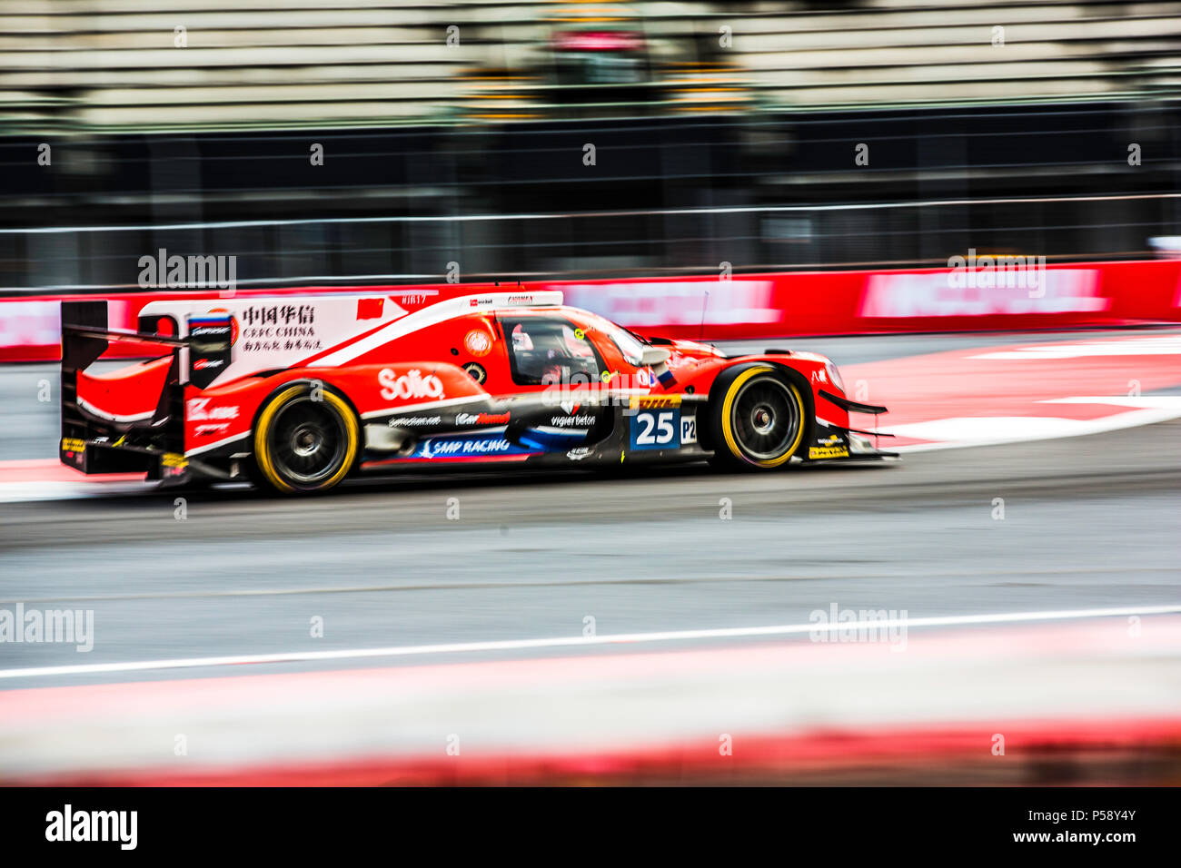 Mexiko City, Mexiko - September 01, 2017: Autodromo Hermanos Rodriguez. 6 Stunden von Mexiko, FIA WEC. CEFC MANOR TRS Rennfahrer Roberto Gonzalez, Simon Trummer oder Vitaly Petrov, an der das Team Oreca 07 Gibson Nr. 25, das in der Freien Praxis I. Stockfoto