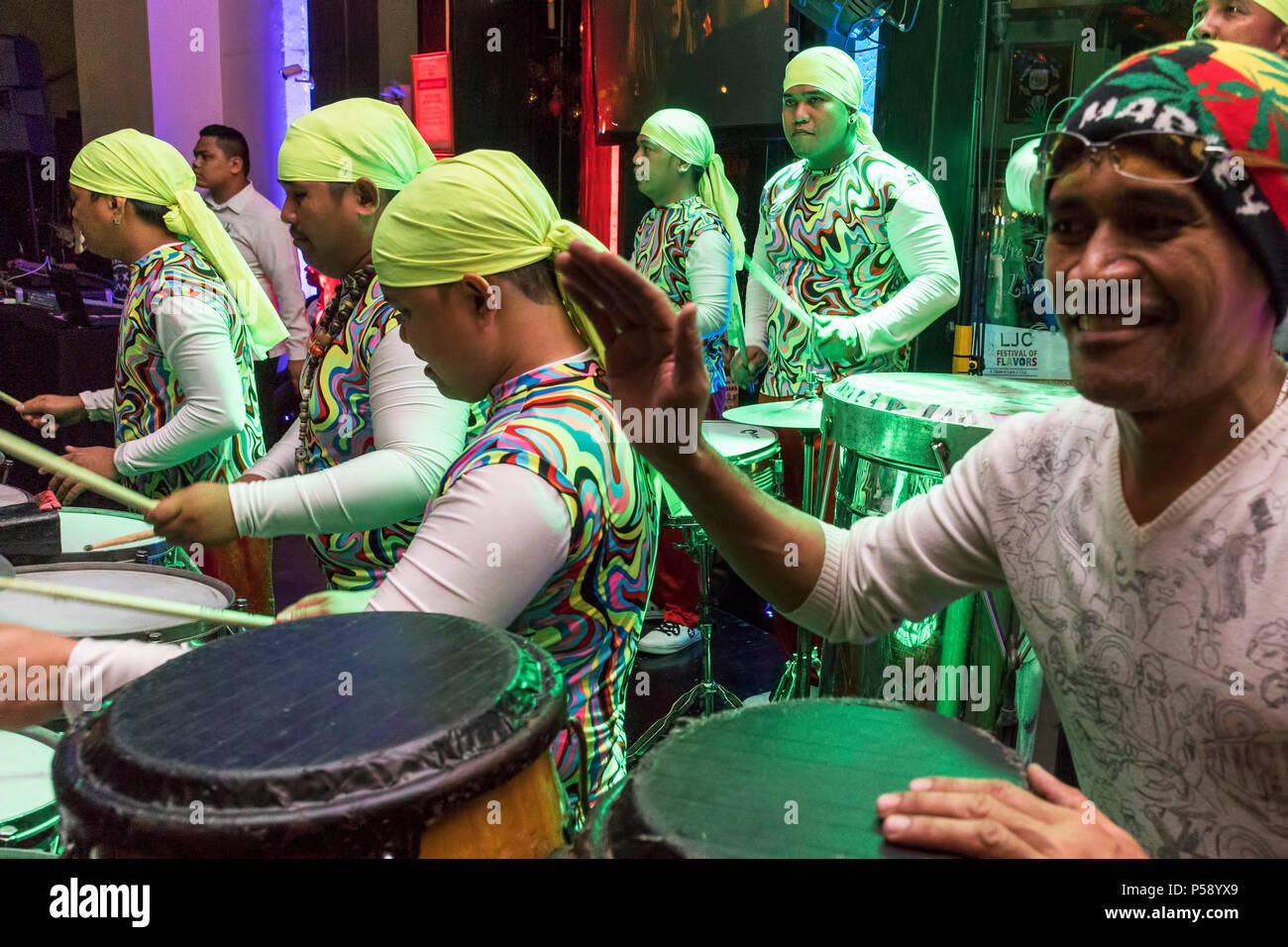 Silvester Party im Cafe Havanna, Greenbelt, Manila, Philippinen Stockfoto