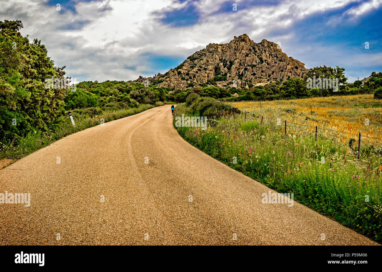 Italien Sardinien Strada Panoramica Aggius Stockfoto