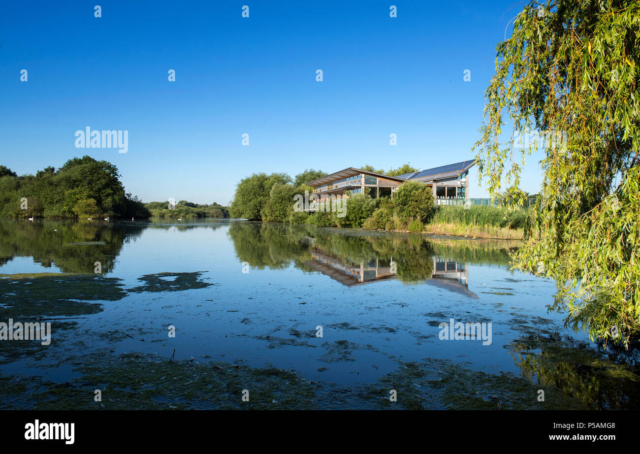 Besucher Center am Naturschutzgebiet Attenborough, Nottinghamshire England Großbritannien Stockfoto