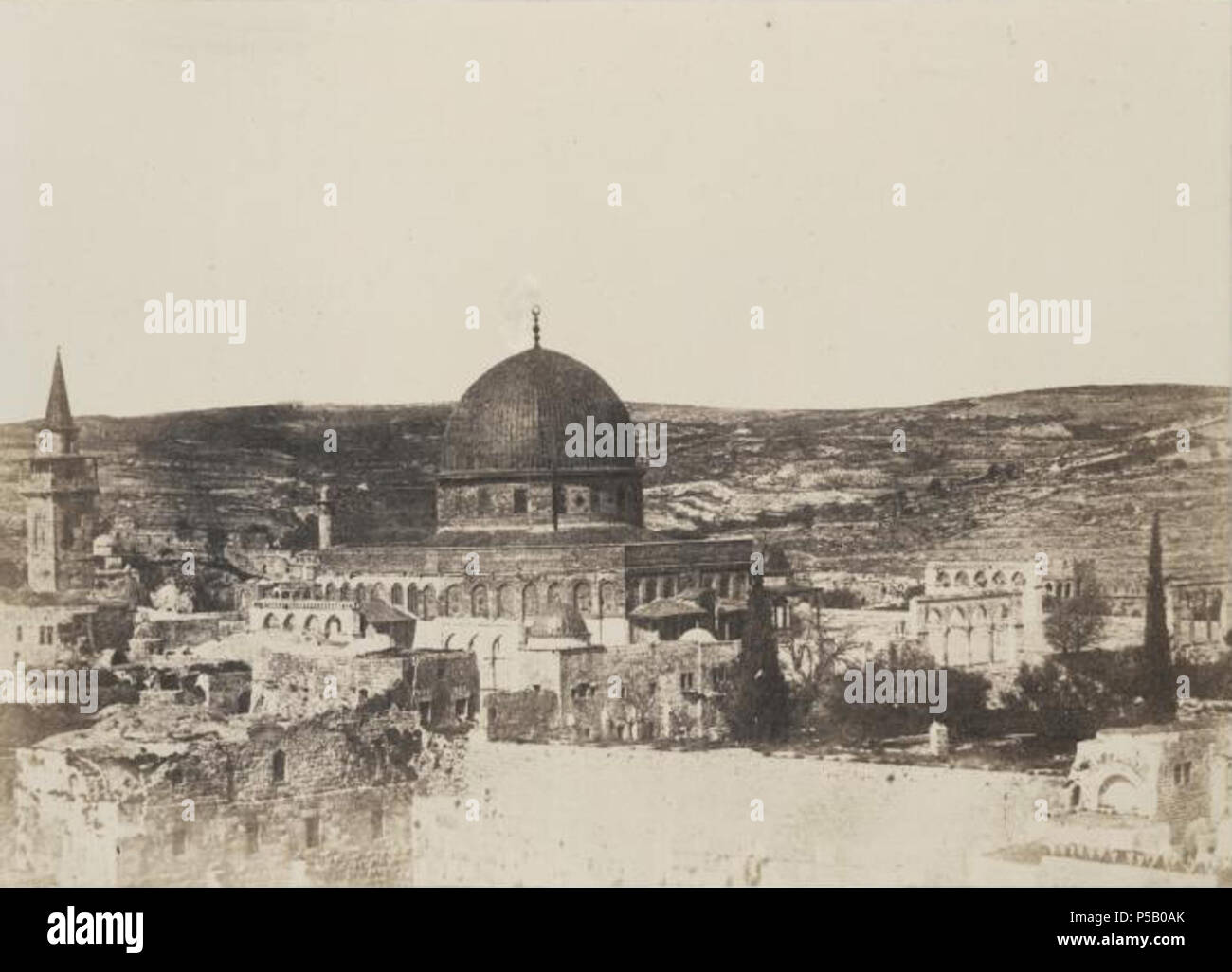 49 A. Salzmann - Mosquée d'Omar, Côté Ouest - Jerusalem Stockfoto