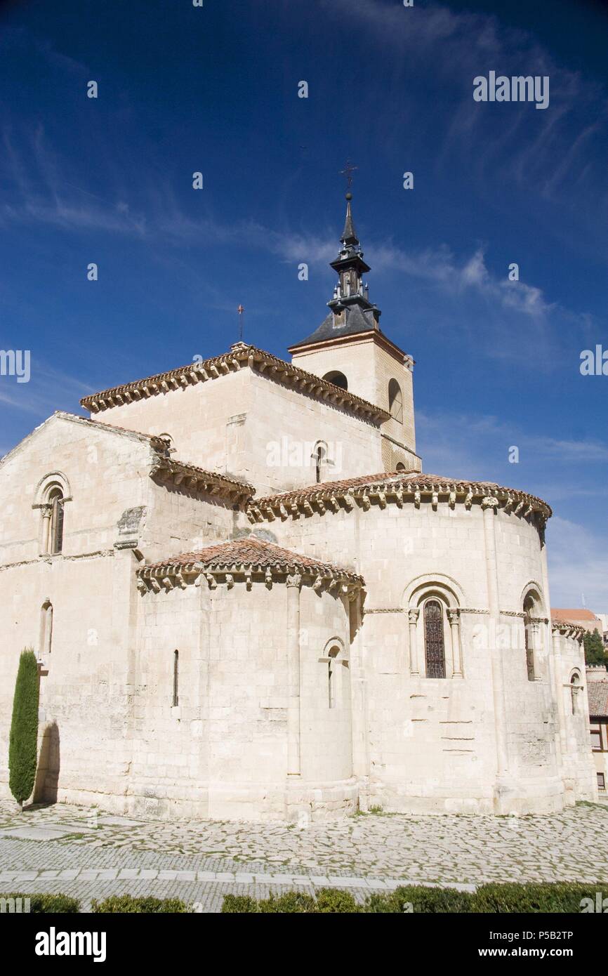 Kirche San Millan, Segovia. Stockfoto