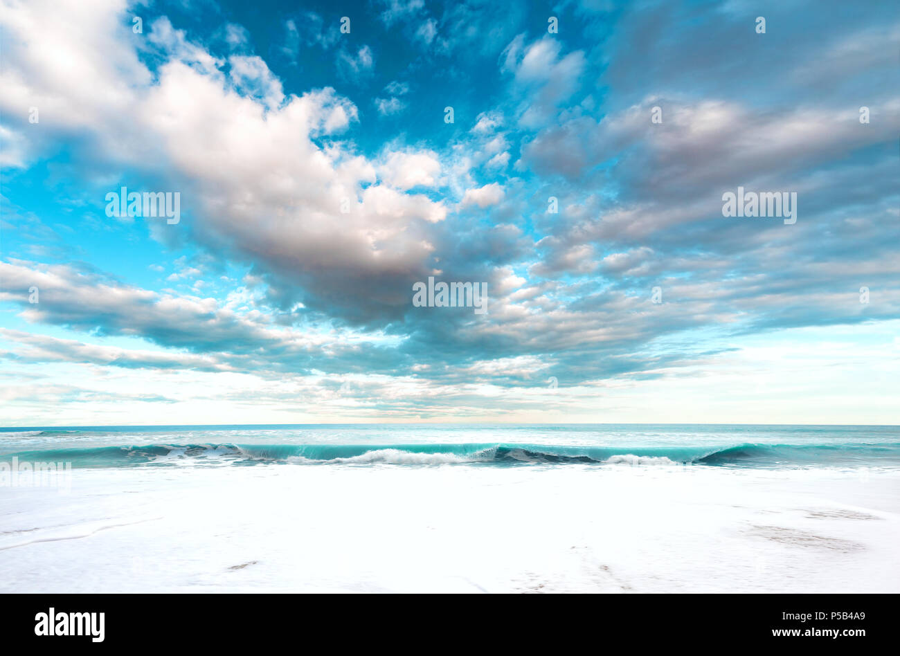 Landschaft Strand und Himmel Hintergrund Stockfoto