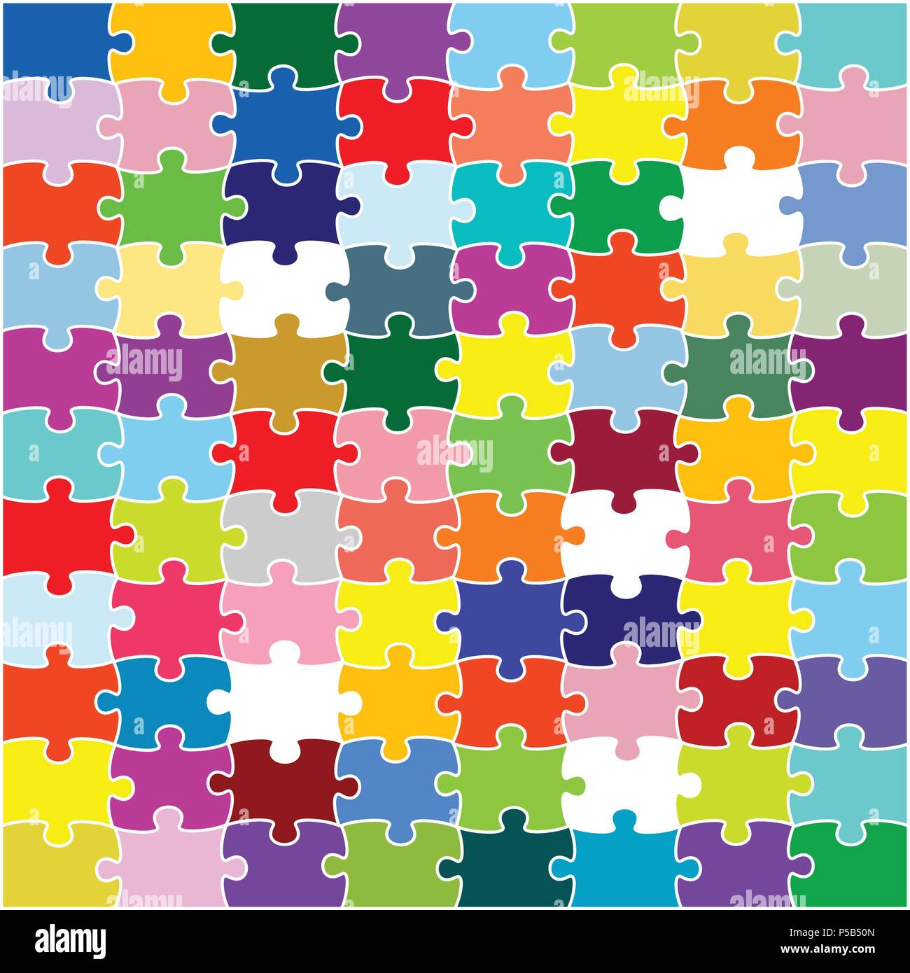 Puzzle , Puzzle Postkarte Stock Vektor