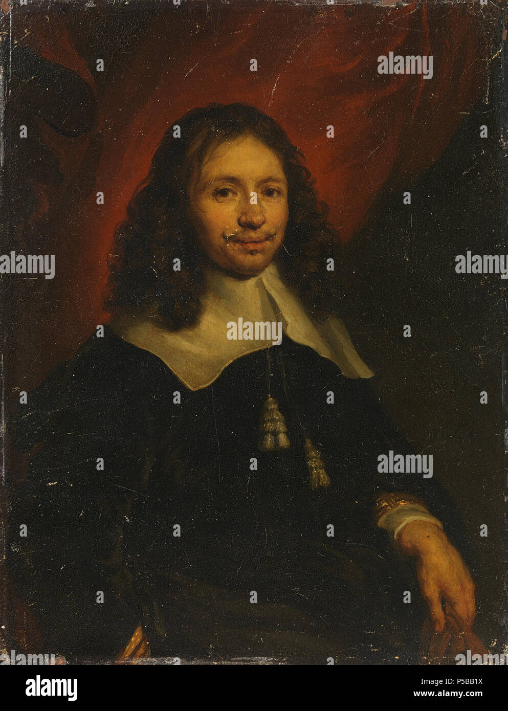 Dionijs Bastian (1628-73), koopman te Amsterdam. Nederlands: Portret van Dionijs Bastian (1628-73), koopman te Amsterdam. 10 halven zittend lijve, voor een gordijn. . 1664. N/A 455 Dionijs Bastian (1628-73), koopman te Amsterdam Rijksmuseum SK-A-710 Stockfoto