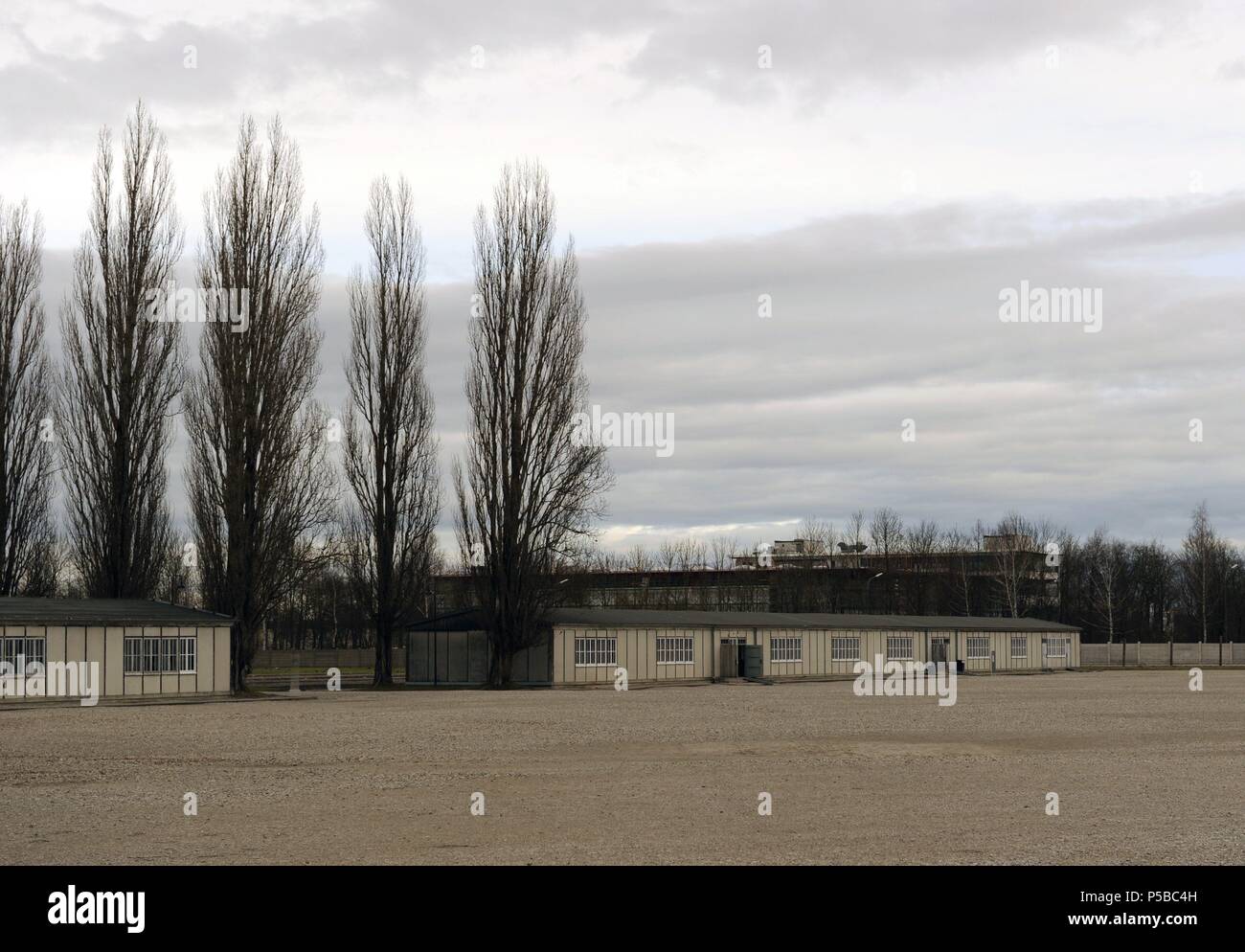 KZ Dachau. NS-Lager der Gefangenen in 1933 eröffnet. Kaserne. Deutschland. Stockfoto