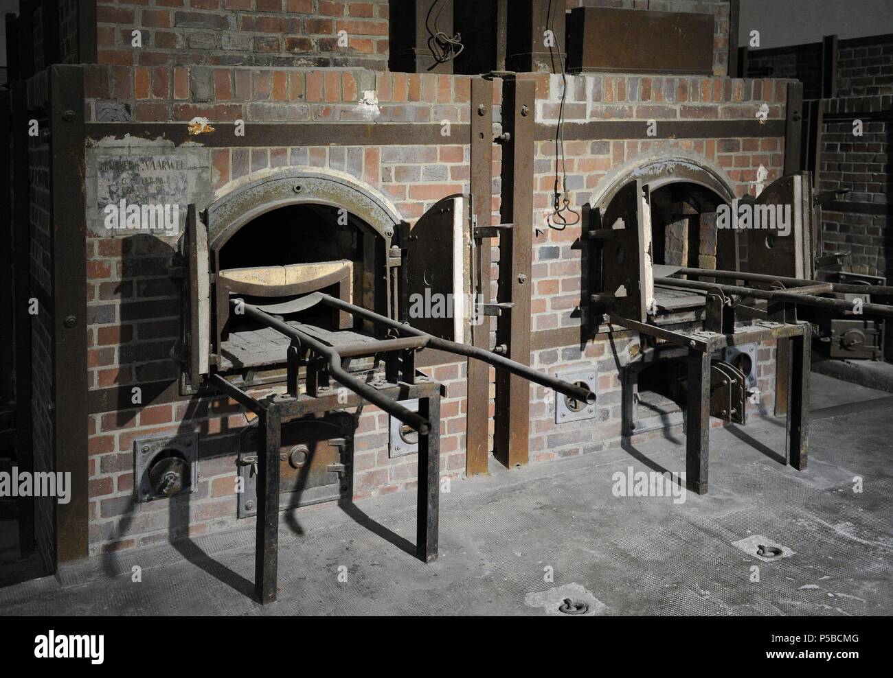 KZ Dachau. NS-Lager der Gefangenen in 1933 eröffnet. Krematorium. Deutschland. Stockfoto