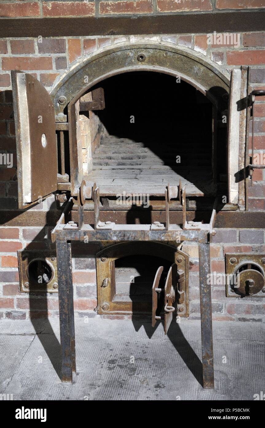KZ Dachau. NS-Lager der Gefangenen in 1933 eröffnet. Krematorium. Deutschland. Stockfoto