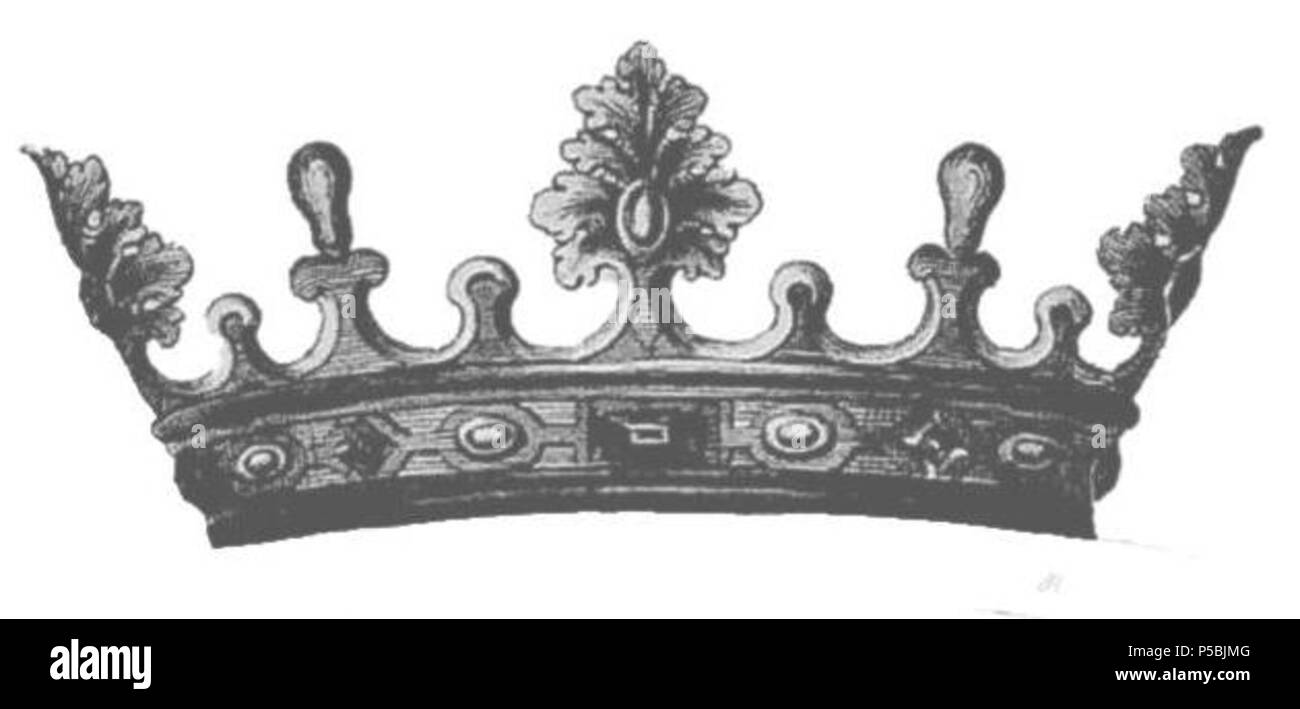 N/A. Englisch: heraldische Coronet für eine Dänische zählen. 1746  (Publikation). Lauritz de Thurah (1706 - 1759) 381 Coronet für dänische  Zählen Stockfotografie - Alamy