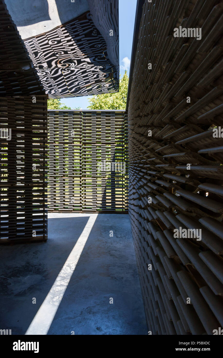 Serpentine Galerien 2018 Pavillon von mexikanischen Architekten Frida Escobedo Stockfoto