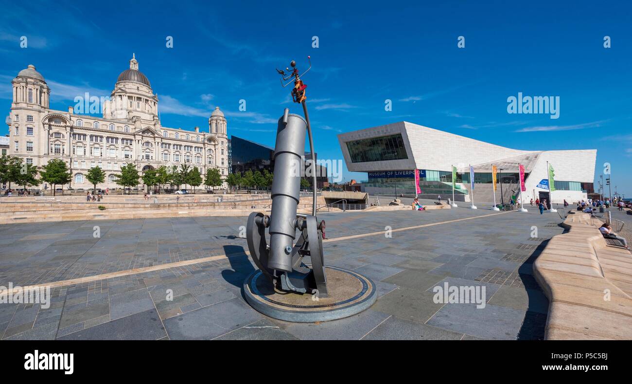 Liverpool Pierhead Waterfront. North West England. Museum von Liverpool Merseyside Stockfoto