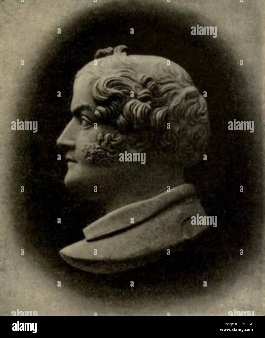 N/A. Englisch: Cameo von Benedetto Pistrucci (b/w Abbildung). ca. 1850. Maria Elisa Pistrucci (1824-1881) 264 Cameo von Benedetto Pistrucci Stockfoto