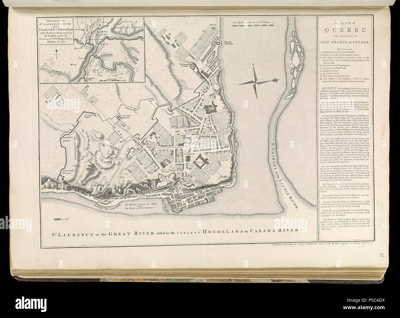 N/A. Englisch: ein Plan von Québec die Hauptstadt der Neuen Frankreich oder Kanada. Zoomen Sie in dieser Karte bei maps.bpl.org. Autor: Jefferys, Thomas Herausgeber: Jefferys, Thomas Datum: 1768 Ort: Québec (Québec) Abmessungen: 33 x 40 cm. Maßstab: [Ca. 1: 3.375] Bezug: LC-Karten von Nordamerika, 608 Signatur: G 1105. J4 1768. Die Karte: 9. Oktober 1758 veröffentlicht. Diese Wiedergabe: 24 Juni 2011 15:49. Die Karte: Von Thomas Jefferys, London diese Fortpflanzung: Veröffentlicht von Norman B. Leventhal Map Center 46 einen Plan von Quebec die Hauptstadt der Neuen Frankreich oder Kanada (18160885579 veröffentlicht) Stockfoto