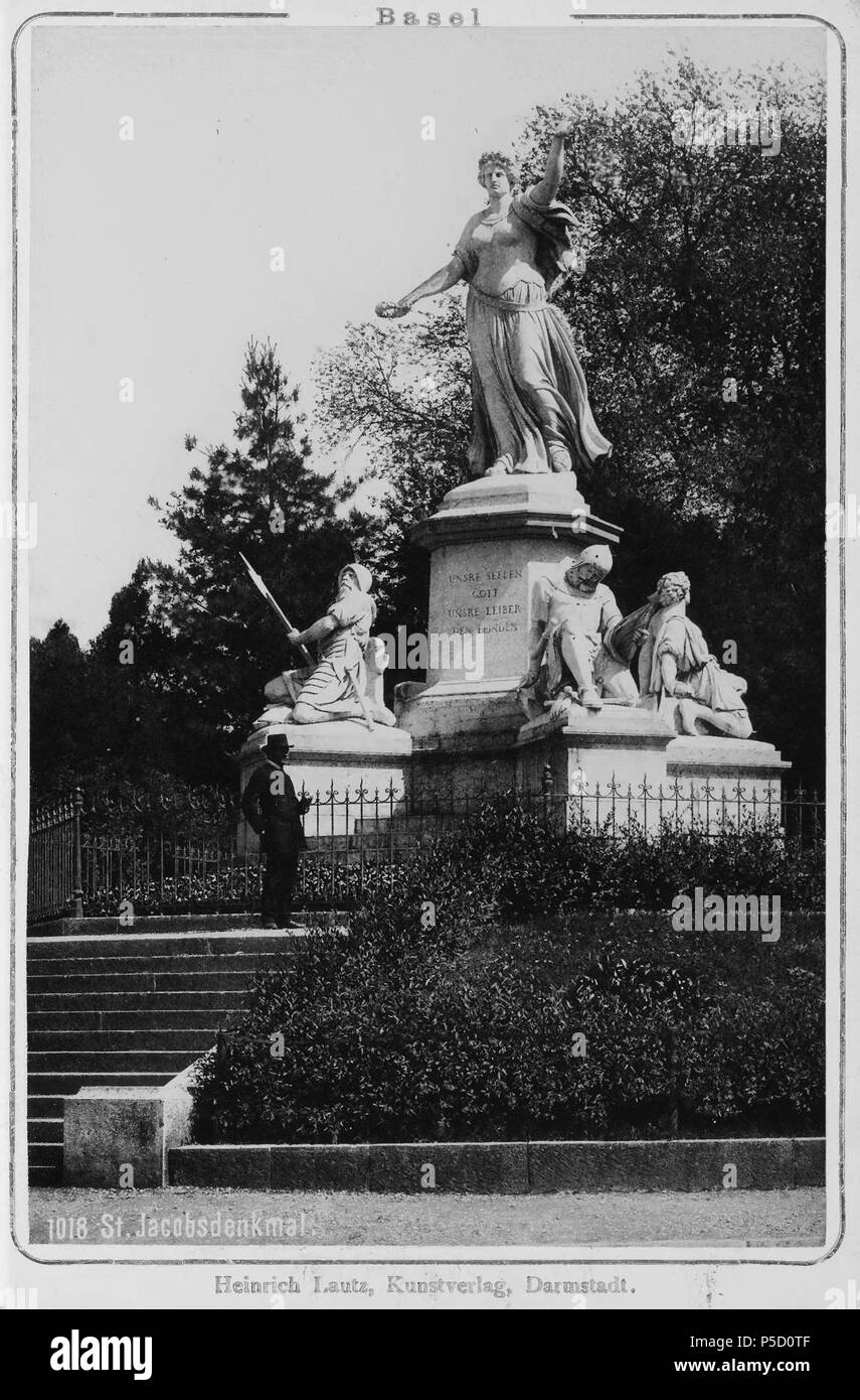 N/A. English: Buch: "Basel", St. Jacobsdenkmal. ca. 1890. Unbekannt 316 CH-NB-Basel-nbdig -18118 - Seite 011 Stockfoto