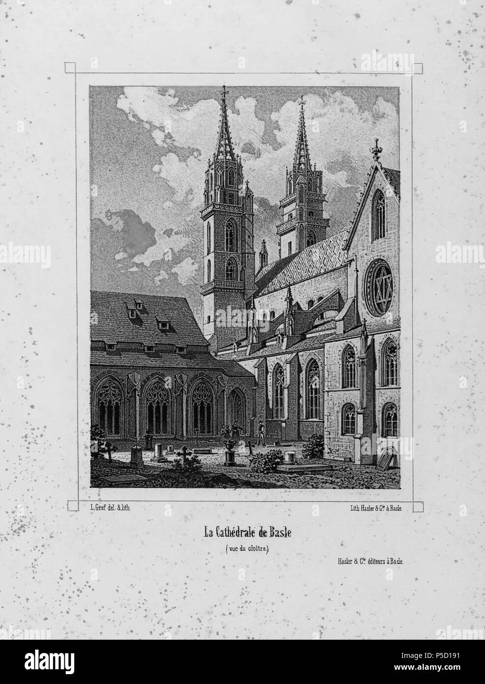 319 CH-NB-Orte publiques &Amp; édifices remarquables de la Ville de Basel - nbdig -18547 - Seite 011 Stockfoto