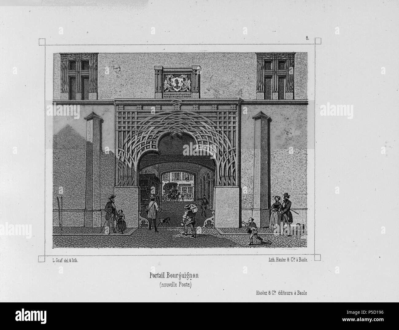 319 CH-NB-Orte publiques &Amp; édifices remarquables de la Ville de Basel - nbdig -18547 - Seite 017 Stockfoto