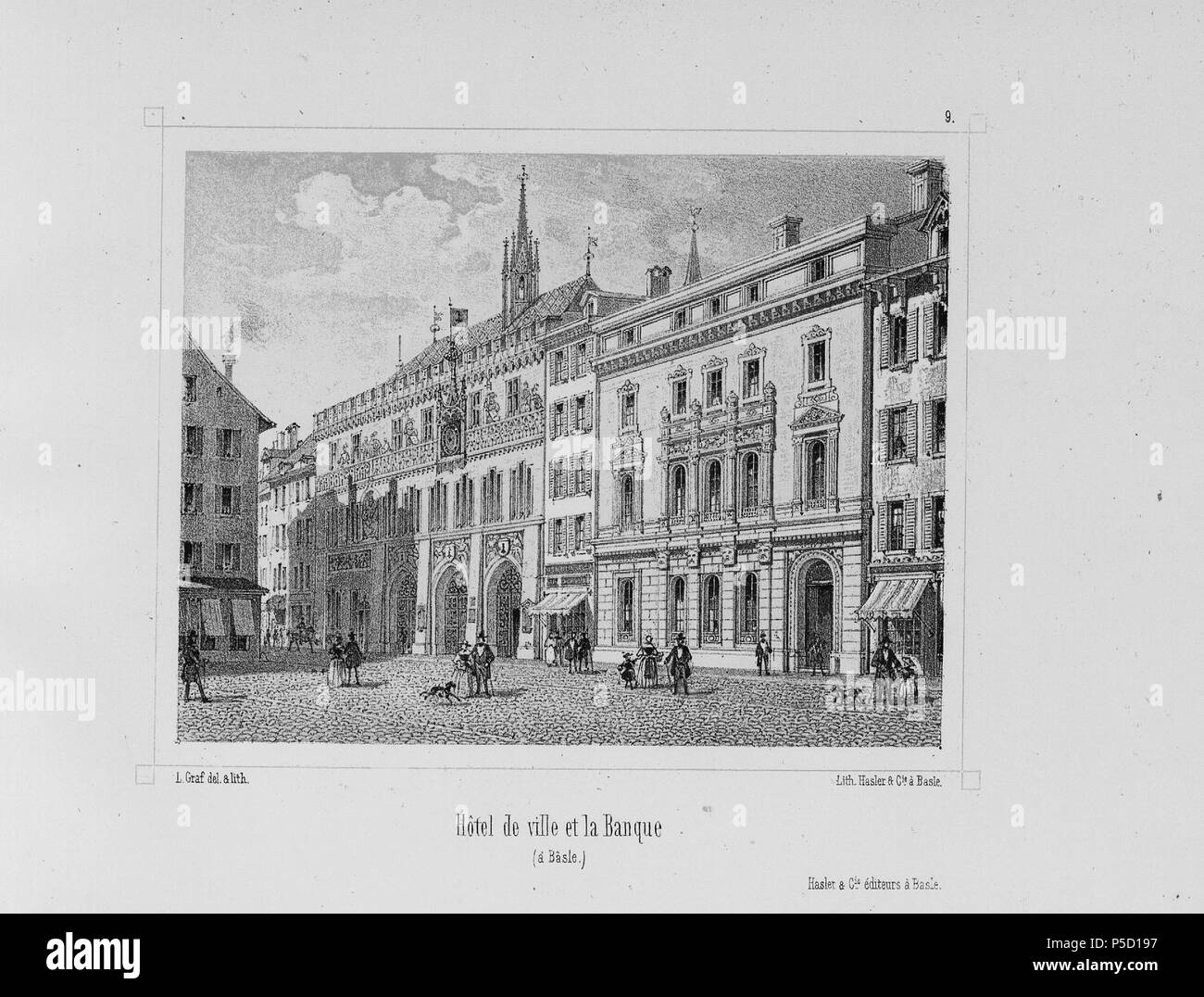 319 CH-NB-Orte publiques &Amp; édifices remarquables de la Ville de Basel - nbdig -18547 - Seite 019 Stockfoto
