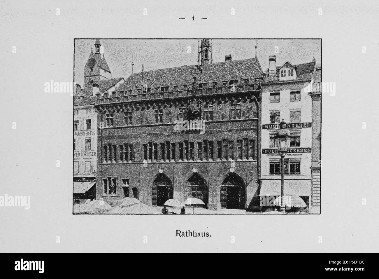 N/A. English: Buch: 'Neujahrsgruss aus Basel senden Gebrüder van Baerle, Basel, Fabrik Chem.-Techn. Produkte', Rathhaus. ca. 1895. Unbekannt 319 CH-NB-Neujahrsgruss aus Basel - nbdig -18581 - Seite 006 Stockfoto